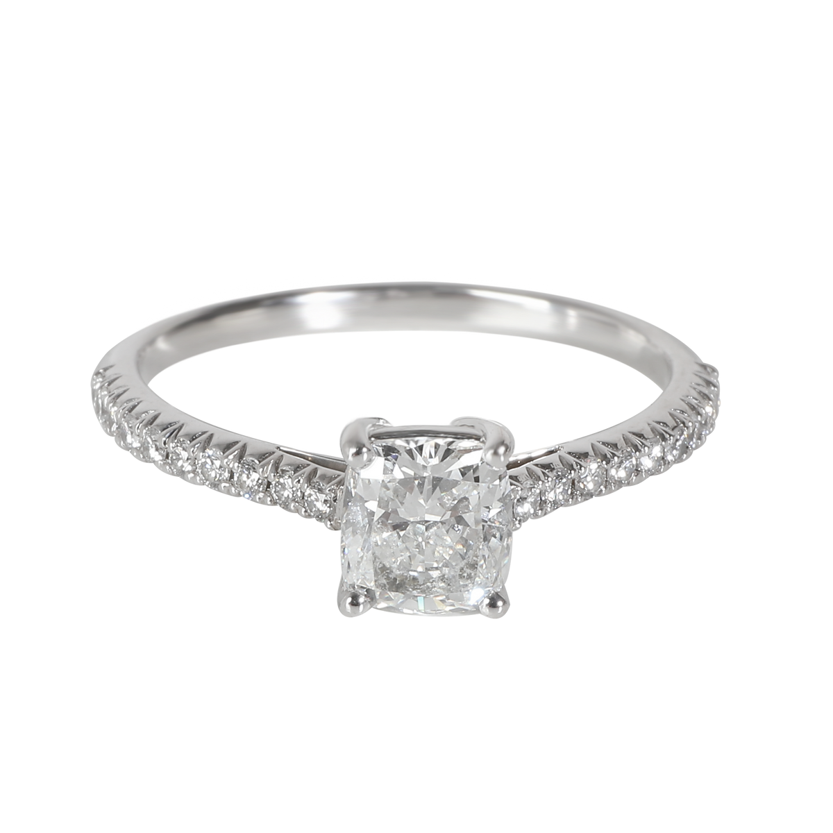 0.89 ct Cushion Modified Diamond Novo Engagement Ring
