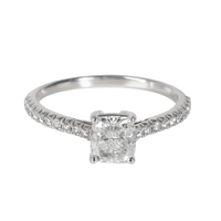 0.89 ct Cushion Modified Diamond Novo Engagement Ring