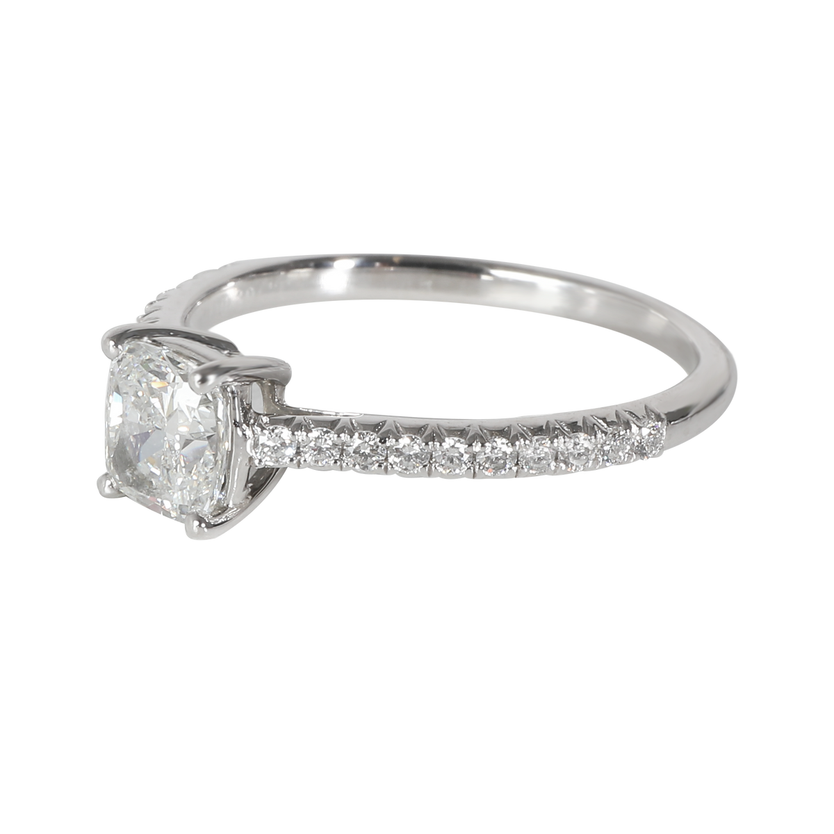 0.89 ct Cushion Modified Diamond Novo Engagement Ring