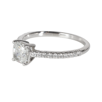 0.89 ct Cushion Modified Diamond Novo Engagement Ring