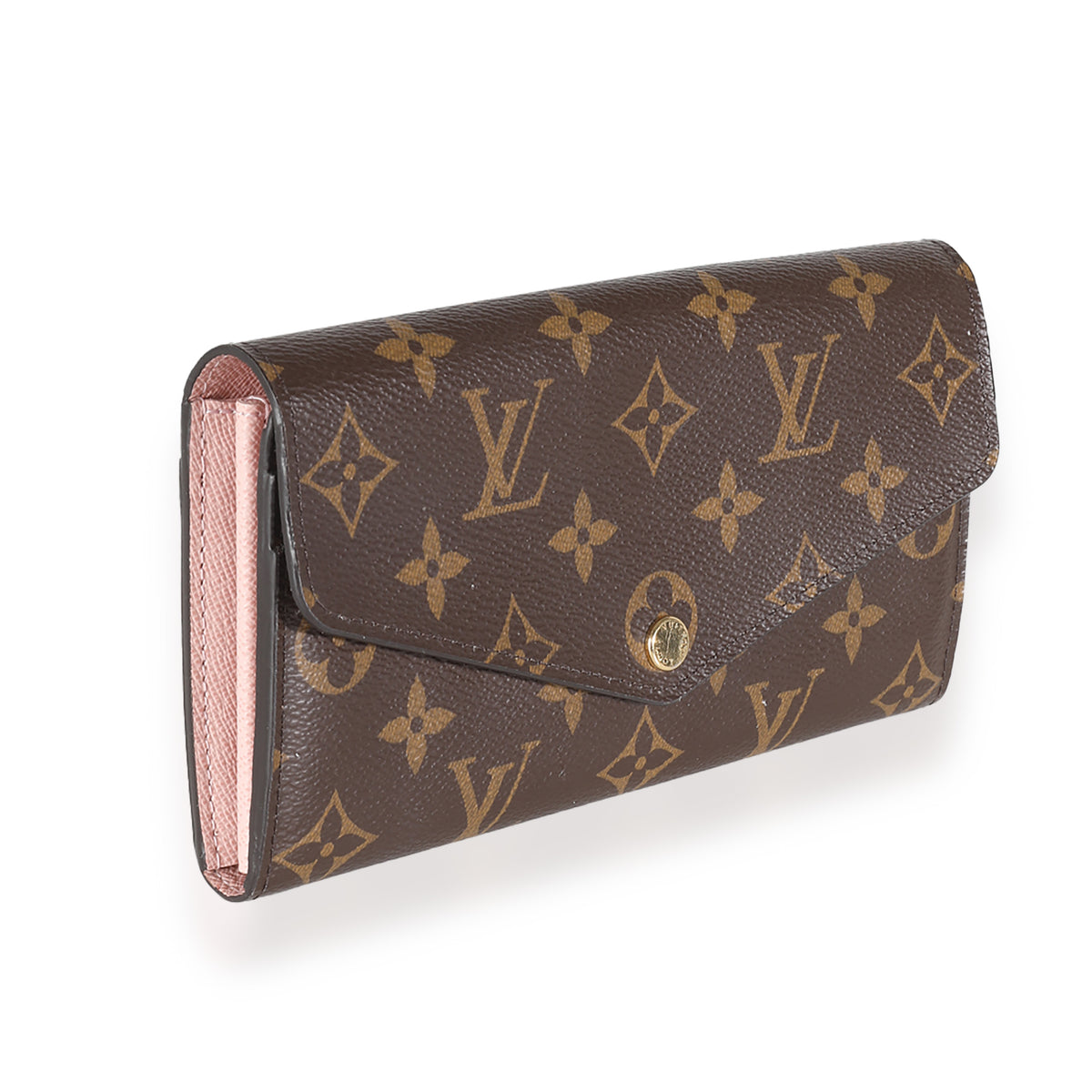 Rose Ballerine Monogram Canvas Sarah Wallet