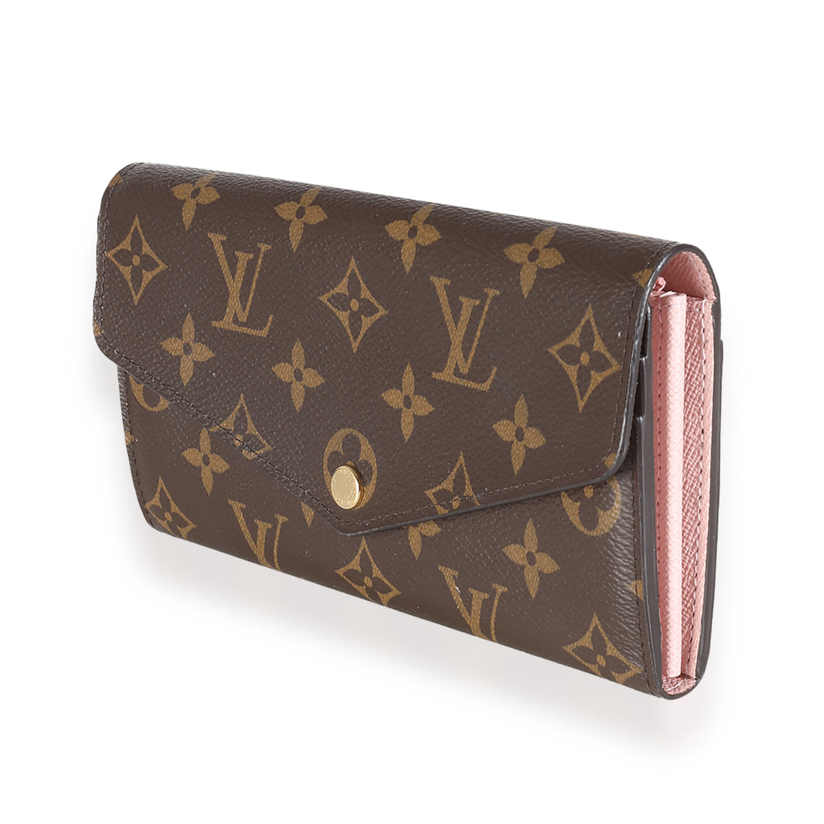 Rose Ballerine Monogram Canvas Sarah Wallet