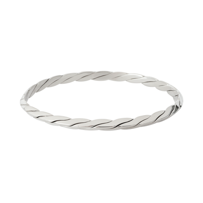 Twisted Slip on Bracelet in  Sterling Silver