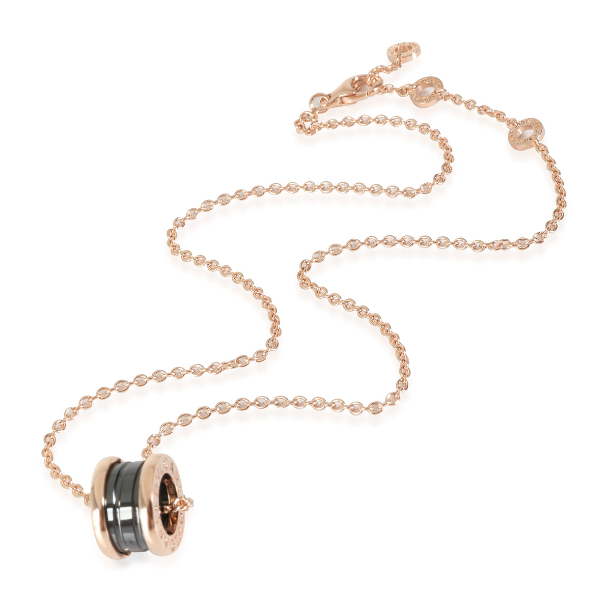 B.zero1 Pendant With Black Ceramic in 18k Rose Gold