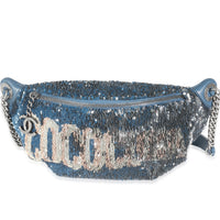 Blue Pink Sequin Coco Cuba Waist Belt Bag