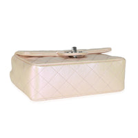 21K Pink Iridescent Quilted Lambskin Mini Rectangular Flap Bag