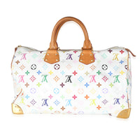 White Multicolor Canvas Speedy 40