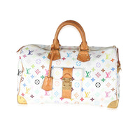 White Multicolor Canvas Speedy 40