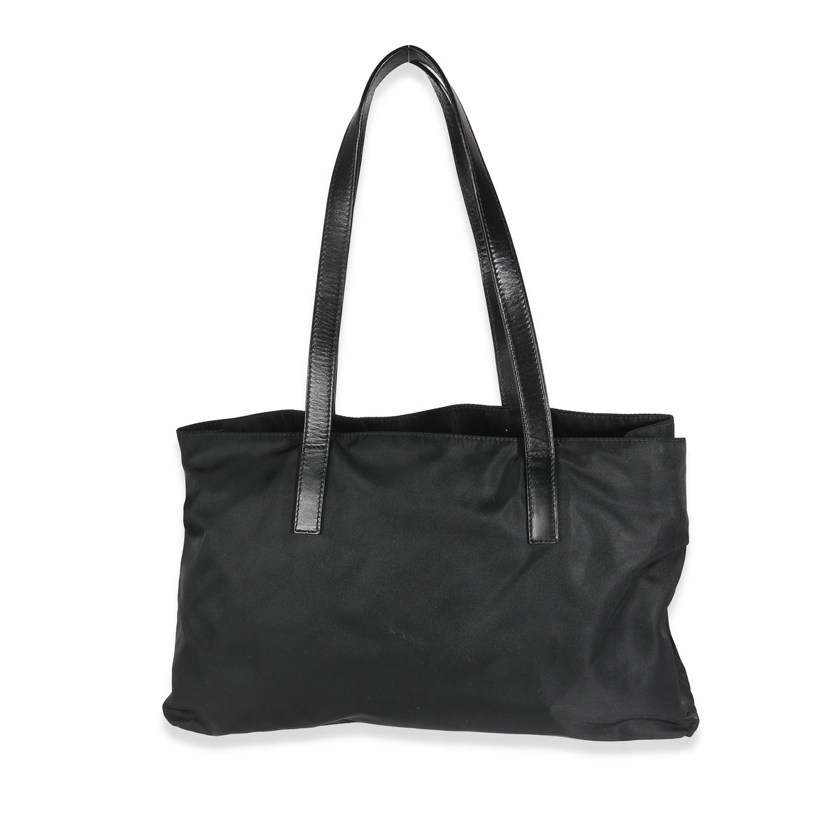 Black Nylon Logo Tote