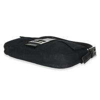 Black Neoprene Medium Baguette Bag