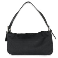 Black Neoprene Medium Baguette Bag