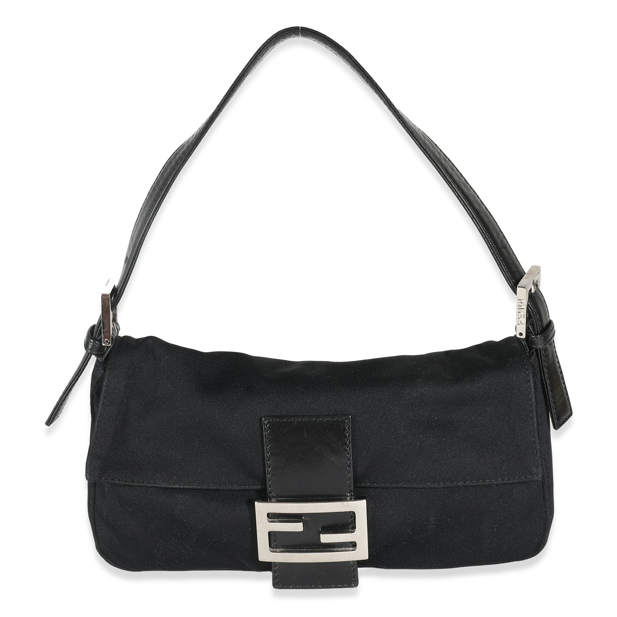 Black Neoprene Medium Baguette Bag