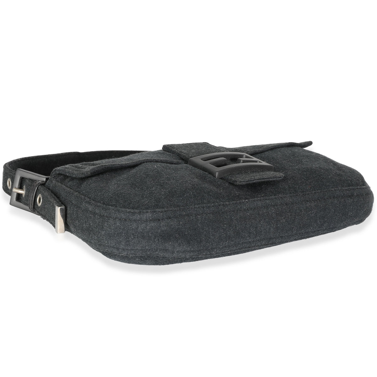 Grey Jersey Medium Baguette Bag