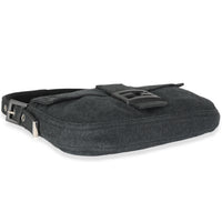 Grey Jersey Medium Baguette Bag