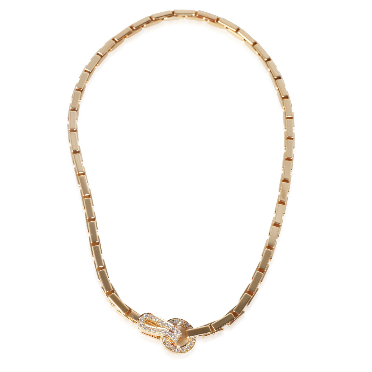 Agrafe Fashion Necklace in 18k Yellow Gold 1.1 CTW