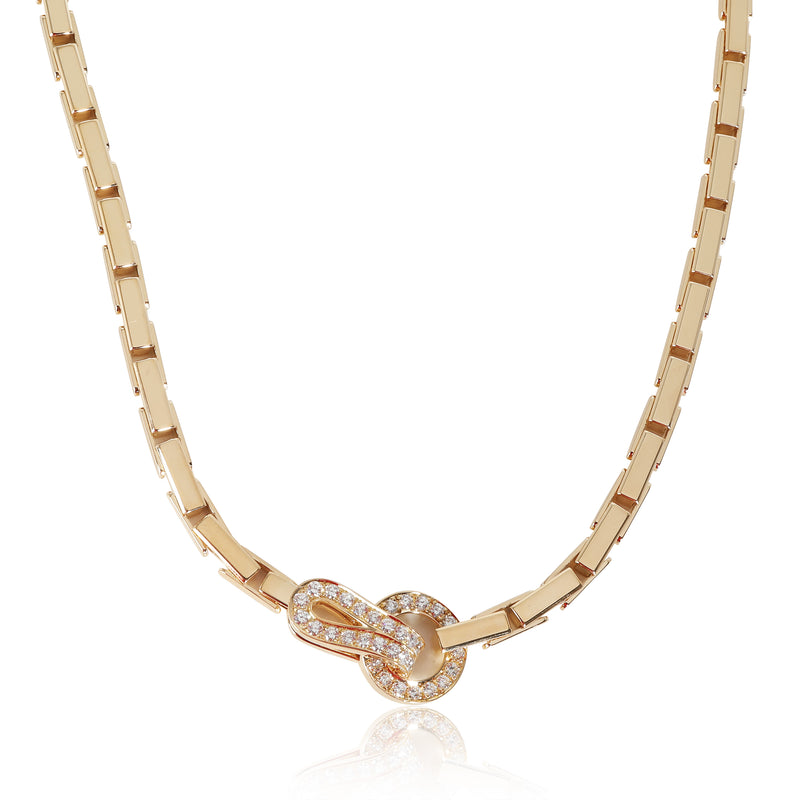 Agrafe Fashion Necklace in 18k Yellow Gold 1.1 CTW