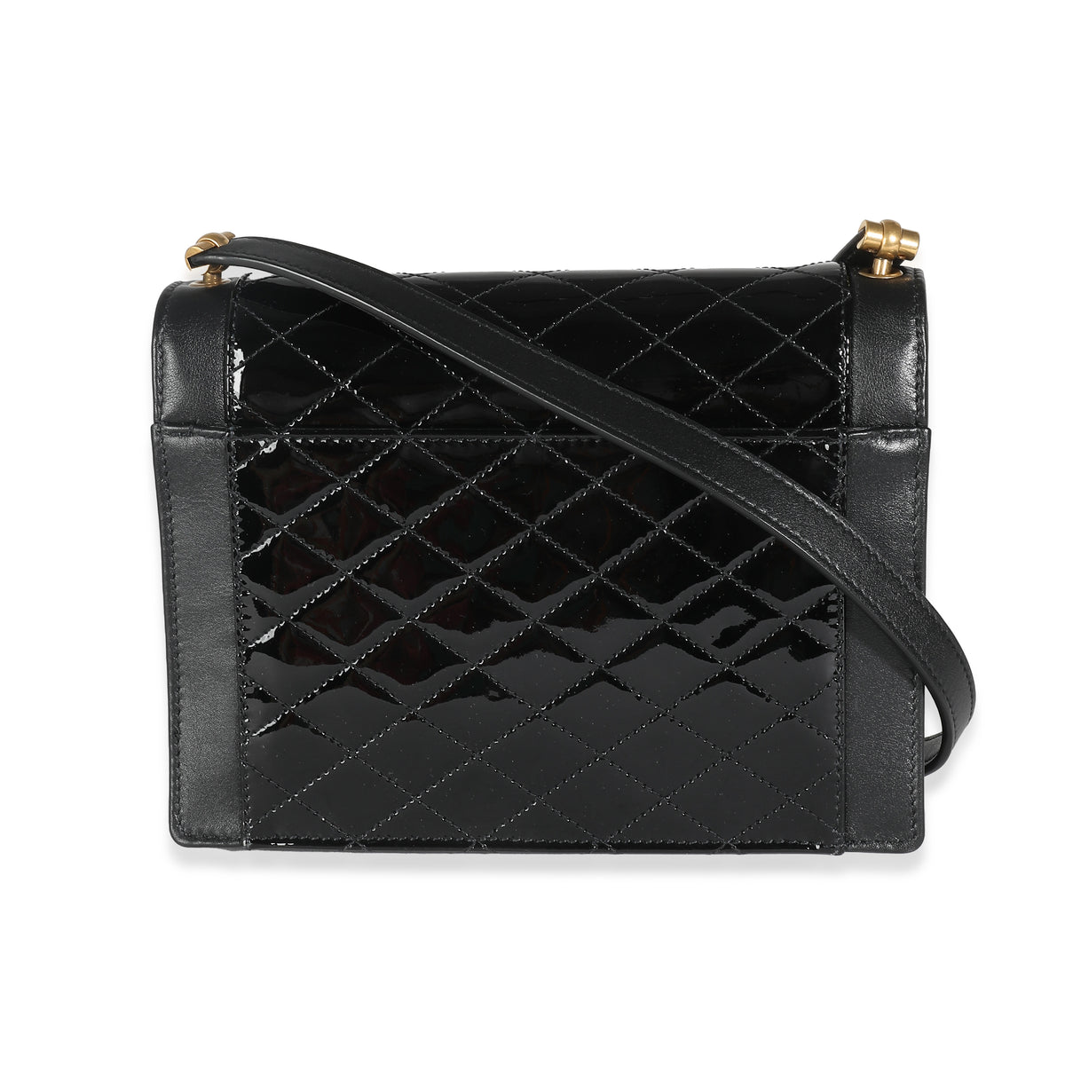 Black Patent Calfskin Mini Gaby Satchel