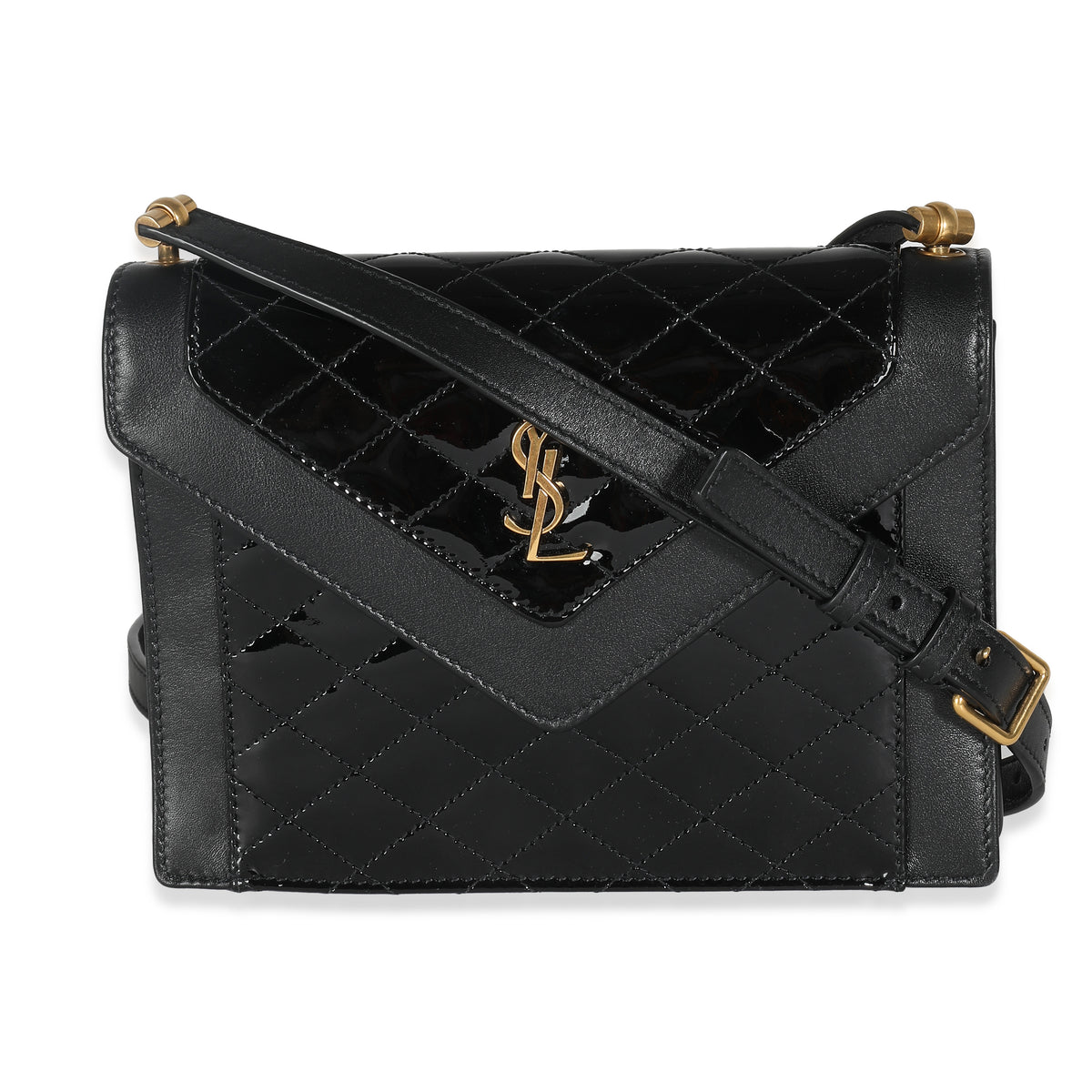 Black Patent Calfskin Mini Gaby Satchel