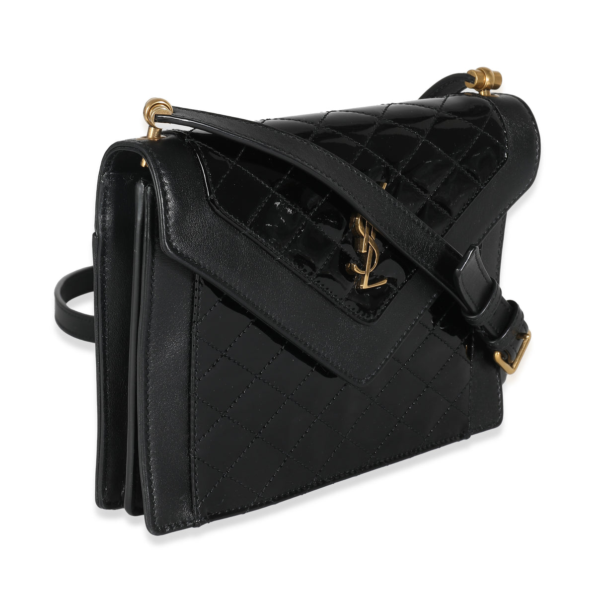 Black Patent Calfskin Mini Gaby Satchel