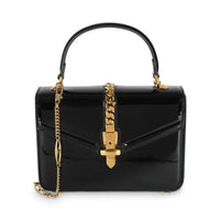 Black Patent Mini Sylvie 1969 Top Handle