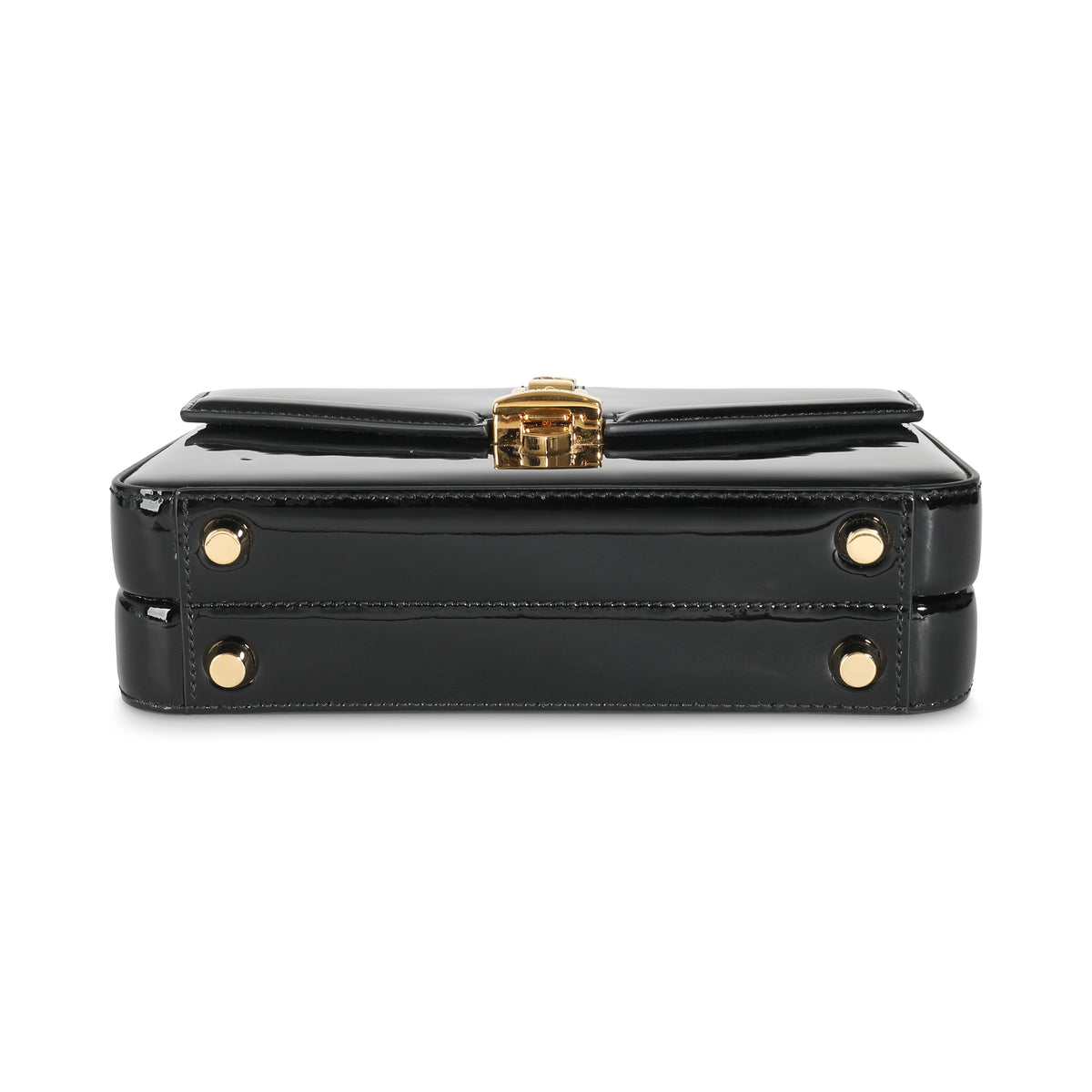 Black Patent Mini Sylvie 1969 Top Handle