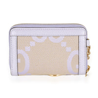 Purple Beige Jumbo GG Canvas Ophidia Key Card Case