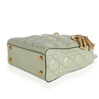 Christian Dior Green Crinkled Patent Cannage Lucky Badges My Lady Dior Bag Handbag box