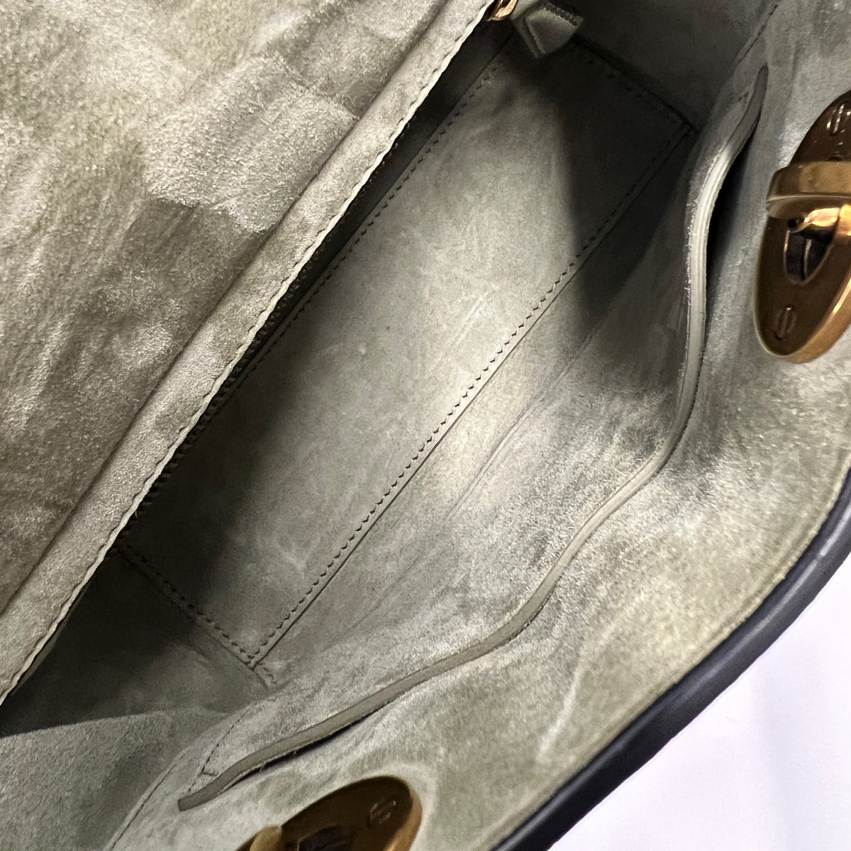 Green Crinkled Patent Cannage Lucky Badges My Lady Dior Bag