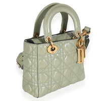 Green Crinkled Patent Cannage Lucky Badges My Lady Dior Bag