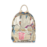 Gold Multicolor Graffiti Canvas Street Spirit Backpack