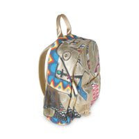 Gold Multicolor Graffiti Canvas Street Spirit Backpack