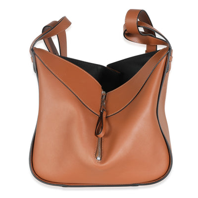 Tan Calfskin Small Hammock Bag