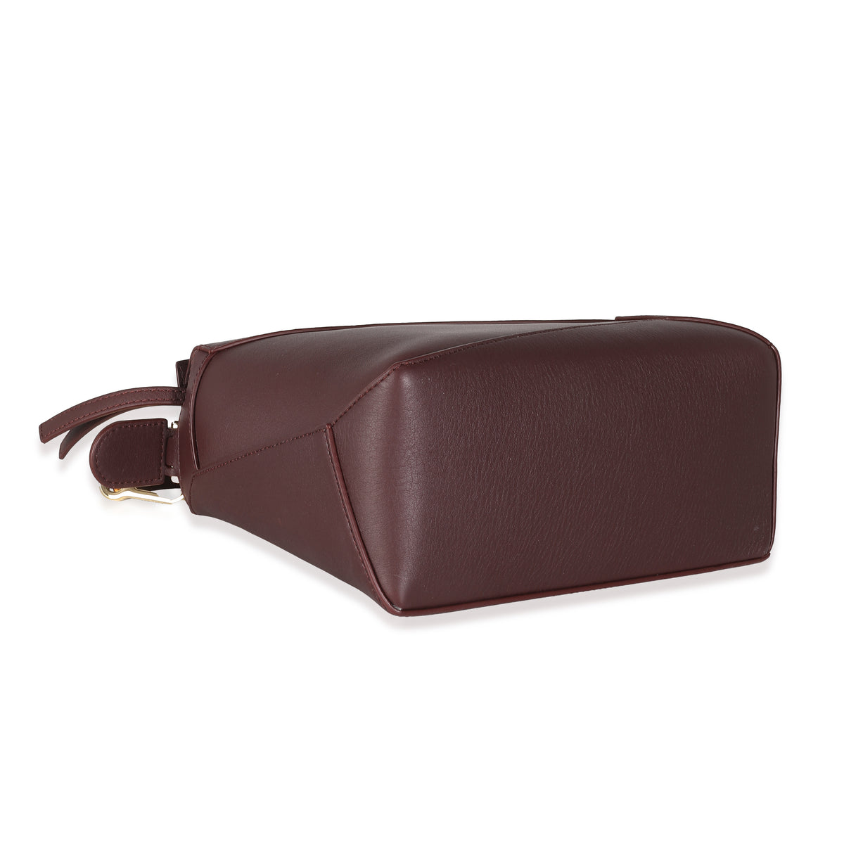 Dark Burgundy Soft Grained Calfskin Small Puzzle Edge Bag