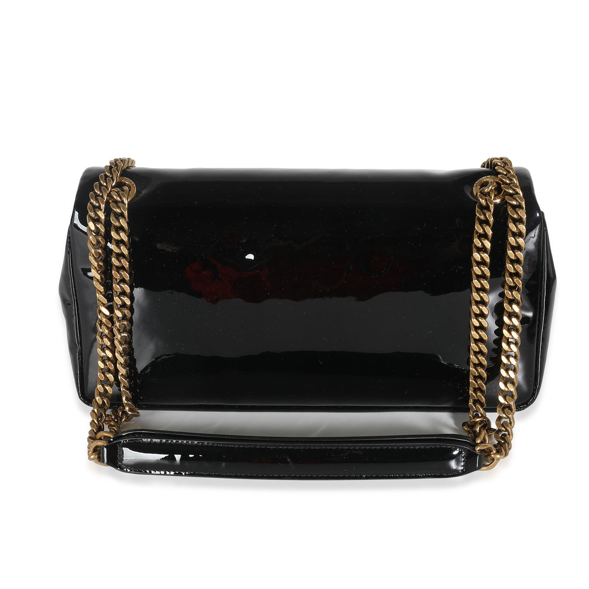 Black Patent Medium Calypso Chain Bag