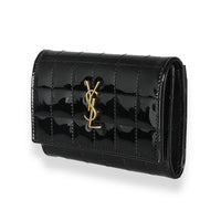 Black Patent Cassandre Small Envelope Wallet