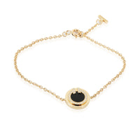 T Onyx Bracelet in 18k Yellow Gold 0.03 CTW