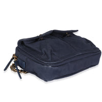 Navy Canvas Double Pocket Waist Bag