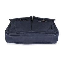 Navy Canvas Double Pocket Waist Bag