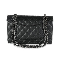 Black Quilted Caviar Medium Classic Double Flap Handbag