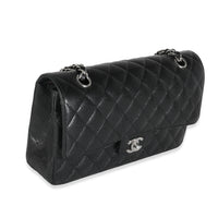 Black Quilted Medium Classic Double Flap Bag