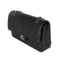 Black Quilted Medium Classic Double Flap Bag