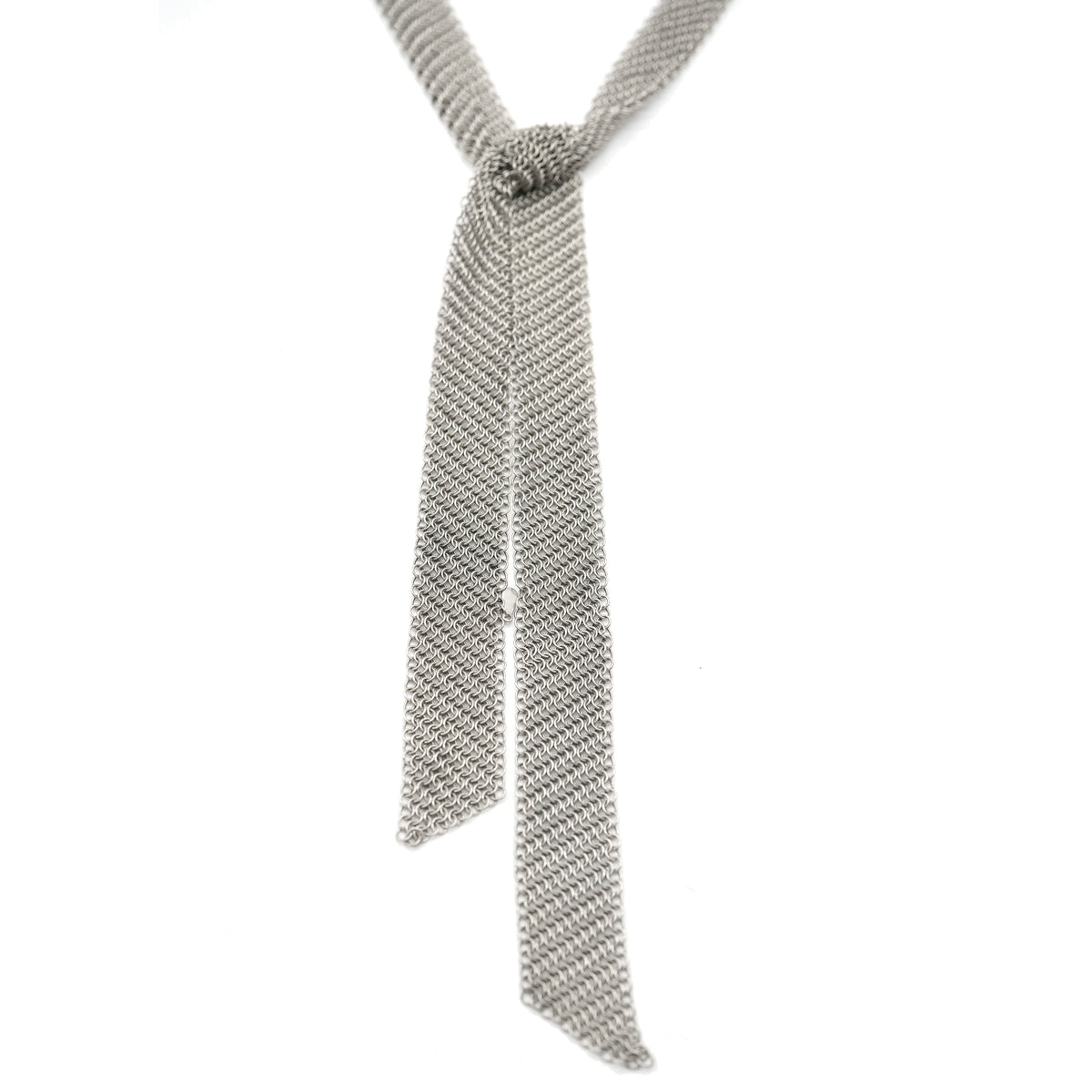 Elsa Peretti Vintage Mesh Scarf Necklace in Sterling Silver