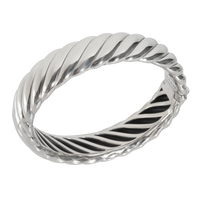 Sculpted Cable Bracelet in  Sterling Silver