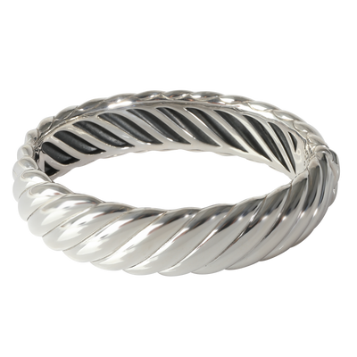 Sculpted Cable Bracelet in  Sterling Silver