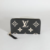 Black Beige Giant Monogram Empreinte Zippy Wallet