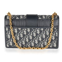 Christian Dior Navy Oblique Jacquard 30 Montaigne Chain Bag Handbag bv