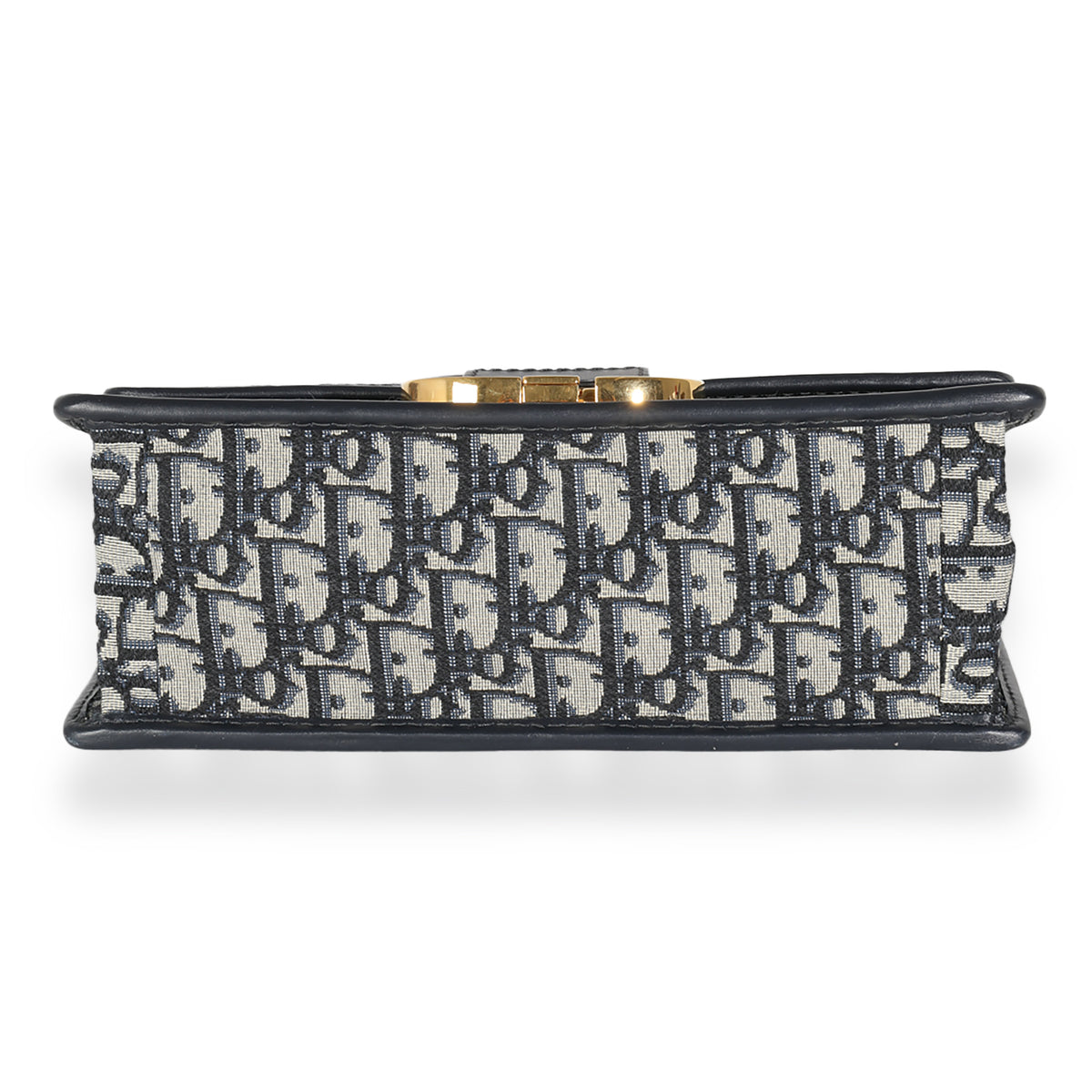 Christian Dior Navy Oblique Jacquard 30 Montaigne Chain Bag Handbag stamp