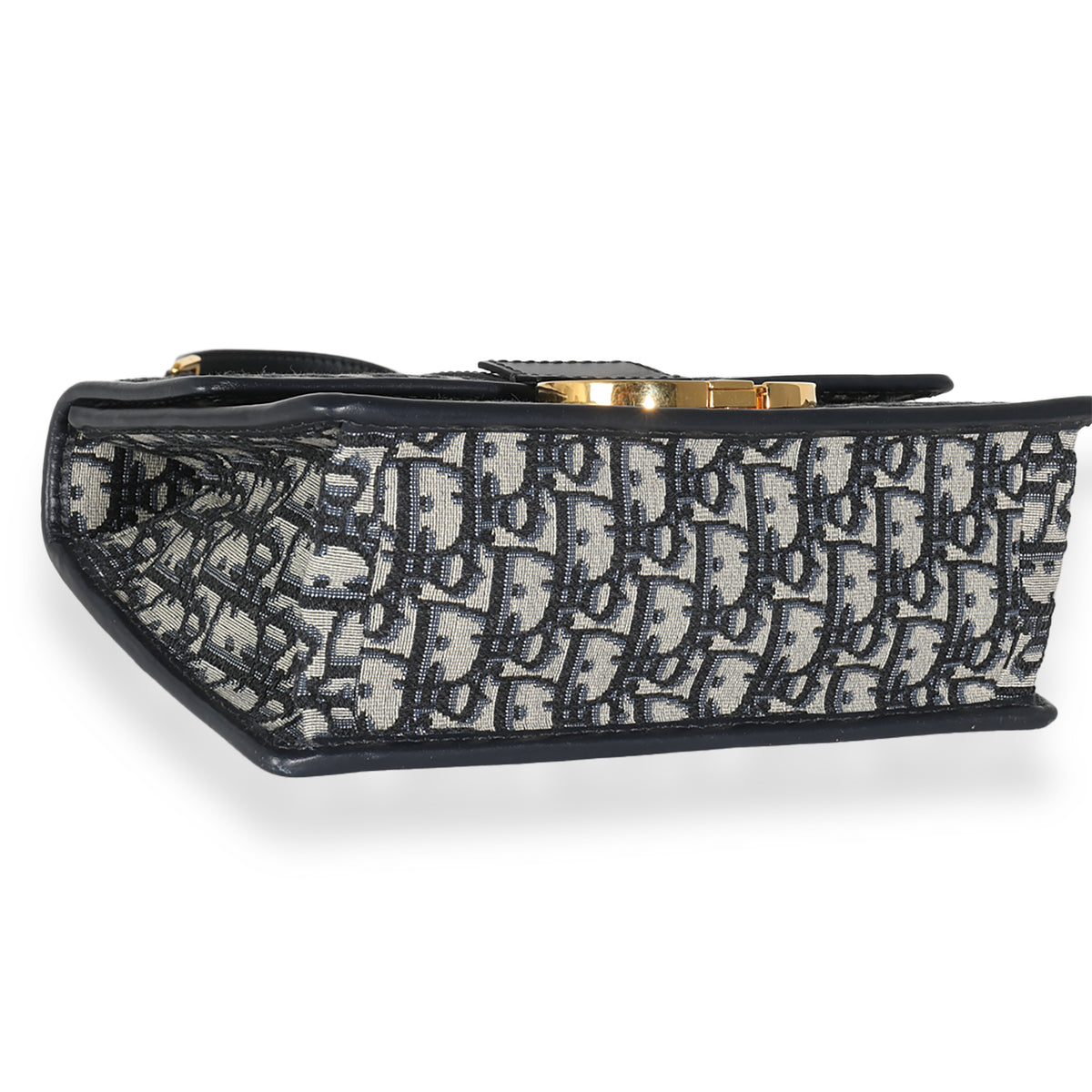 Navy Oblique Jacquard 30 Montaigne Chain Bag