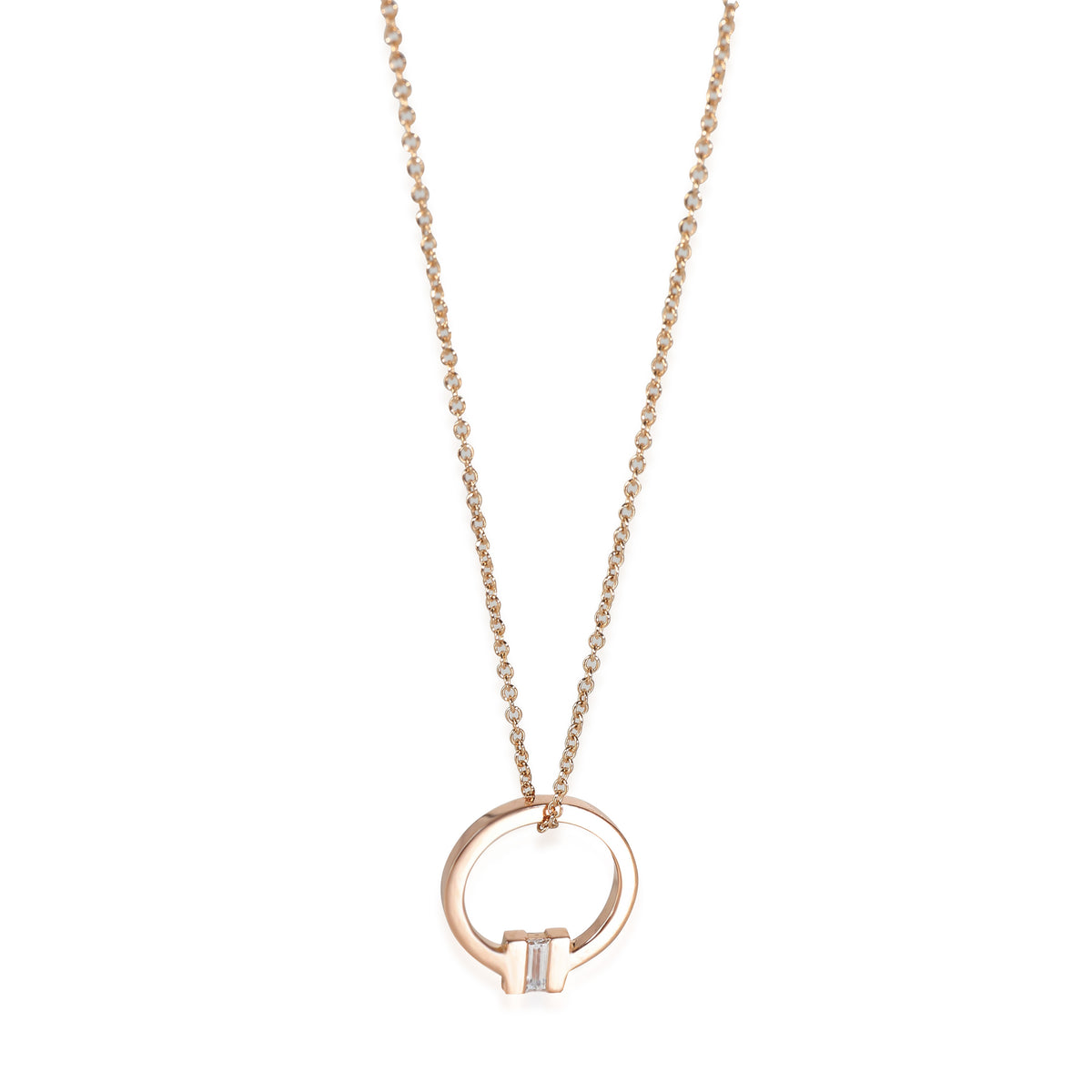 Tiffany T Diamond Pendant in 18k Rose Gold 0.06 CTW