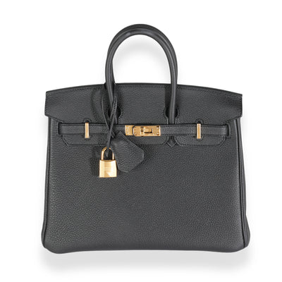 Black Togo Birkin 25 GHW